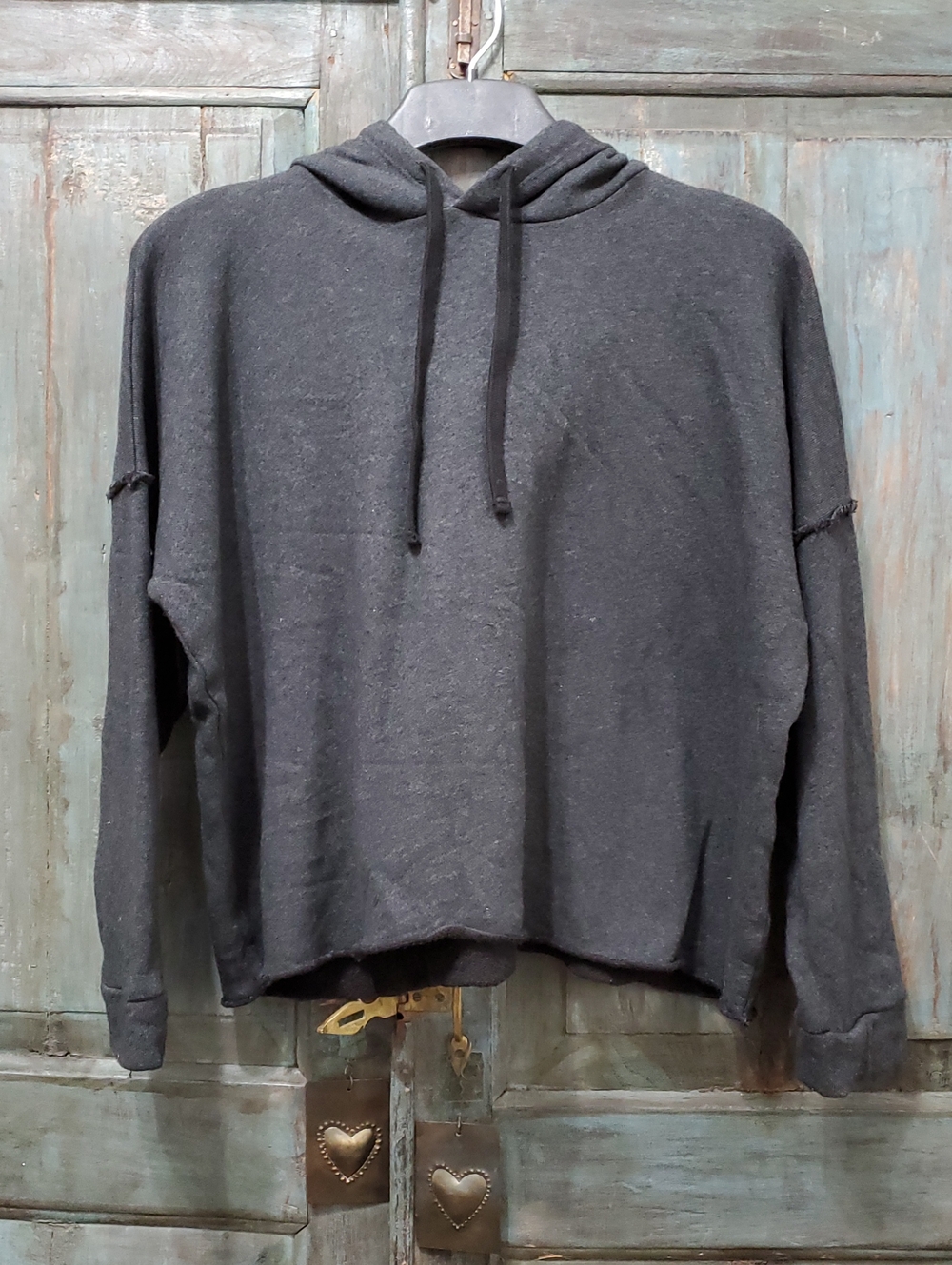 Eileen Fisher Organic Cotton French Terry Hooded Top, Size Medium,  NWOT - Picture 3 of 11